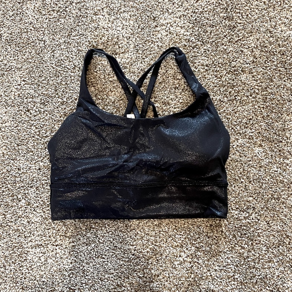 LIMITED EDITION black sparkle lululemon sports bra